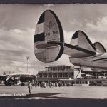 Flugpost Ansichtskarte KLM PH TFR Flughafen Amsterdam Niederlande n. Leipzig