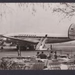 Flugpost Ansichtskarte Lufthansa Lockheed Super G Contellation Rhein Main
