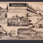 Ansichtskarte Augustusburg Sachsen Seilbahn Schloß n. Roitsch Sandersdorf Brehna
