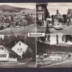 Ansichtskarte Breitenbach Thüringen Schwimmbad Hauptstrasse ab Zella Mehlis n.