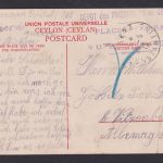 Kriegsgefangenenpost vio L3 Ceylon Asien Görlitz Sachsen Witzenburg Fort Colombo