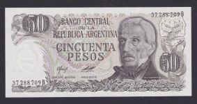Banknote Geldschein Argentinien Südamerika 50 Pesos Top Erhaltung UNC