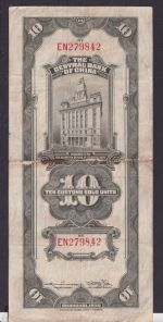 Banknote Geldschein China Asien Shanghai 10 CGU Customs Gol Units 1930
