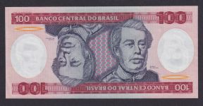 Banknoten Geldscheine Brasilien Südamerika 100 Cruzeiro unc.