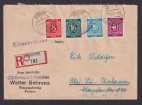 All. Besetzung R Brief Landpoststempel Ehmen über Fallersleben Not R-Zettel nach