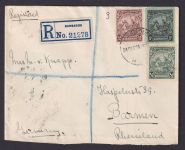 Briefmarken Barbados R Brief MIF R.L.O. Kolonialsiegel Wuppertal Barmen