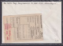 DDR Brief Einschreibemarke 50 Pf SST Berlin Burgen Hamburg + Einlieferungszettel