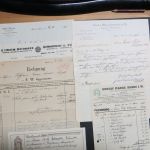 Bünde schönes Heimatlos von ca. 68 alter Rechnungen + Menukarten ca. 1903-1958