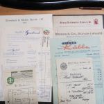 Bünde schönes Heimatlos von ca. 68 alter Rechnungen + Menukarten ca. 1903-1958