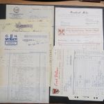 Bünde schönes Heimatlos von ca. 68 alter Rechnungen + Menukarten ca. 1903-1958