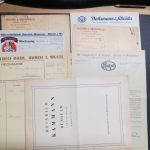 Bünde schönes Heimatlos von ca. 68 alter Rechnungen + Menukarten ca. 1903-1958