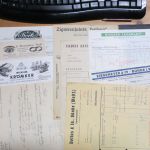 Bünde schönes Heimatlos von ca. 68 alter Rechnungen + Menukarten ca. 1903-1958