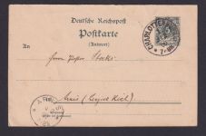 Briefmarken Deutsches Reich Ganzsache P 31 b A Antwort Charlottenburg Arnis Kiel