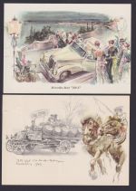 Ansichtskarte Auto Automobil Mercedes Benz 10 Karten Original Umschlag Reklame