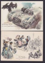 Ansichtskarte Auto Automobil Mercedes Benz 10 Karten Original Umschlag Reklame