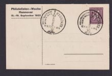Hannover Philatelie Deutsches Reich Privatganzsache Philatelistenwoche mit SST