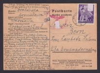 Besetzung Polen Generalgouvernement Zensur Postkarte Warschau Bern Schweiz