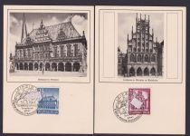 Briefmarken Deutsches Reich WHW ex. 752-759 Maximumkarten Leipzig selten