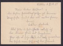 Besetzung Polen Generalgouvernement Postkarte stummer Feldpost K1 9.10.1939