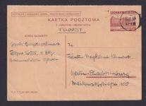 Besetzung Polen Generalgouvernement Feldpost Ganzsache Berlin Charlottenburg