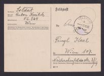 Besetzung Polen Generalgouvernement Feldpost Postkarte Wien Feldpostnummer 02564