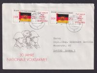 DDR Brief Briefmarken Zusammendruck MEF Weimar Thüringen Essen 30 J Nationale