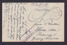 Privat Foto Ansichtskarte Feldpost I. Weltkrieg n. Verden Aller R2 Feldbäckerei