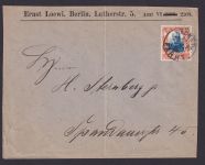 Stadtpost Privatpost Berlin Brief EF 3 Pfg. Reklame Ernst Loewi Lutherstr. 5