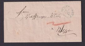 Altdeutschland Württemberg Brief Postsache Schorndorf blauer Segment Welzheim