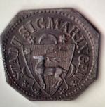 Münze Notgeld Sigmaringen 1918 10 Pf. Kriegsgeld Eisen ss