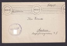 Deutsches Reich Brief stummer Feldpost Nr. 35918 Stempel ohne Ortsangabe Aachen