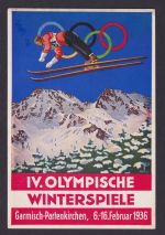 Garmisch Partenkirchen Ansichtskarte Deutsches Reich Sport Anlass XI. Olympische