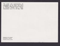 Malta Postkarte Philatelie Ganzsache Internationale Ausstellung Tembal 1983