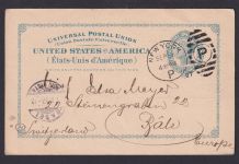 USA Bild Privatganzsache 2c Fifth Avenue Destination New York Basel Schweiz