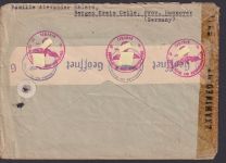 Kriegsgefangenenpost Zensur Brief USA Washington ab Bergen Celle Hannover