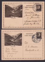 Ceskoslovensko Tscheoslowakei Lot 7 Bild Ganzsachen Praha Krkonose n Deutschland