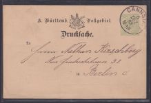Cannstatt Württemberg Berlin Auftragsbestätigung Privatganzsache bzw. Zudruck