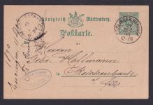 Bahnpost Altdeutschland Württemberg K1 ESSLINGEN BAHNHOF Königreich Ganzsache