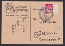Karlsruhe Besetzung Bizone Dt. Stenografentag Dresden guter SST Stenografentag