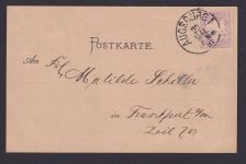 Vorläufer Ansichtskarte Augsburg Bayern Rathaus Theater nach Frankfurt 20.5.1891