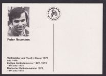 Autograph Autogramm Sport Motorrad Reklame Zündapp Peter Neumann Weltmeister