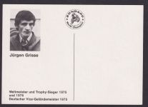Autograph Autogramm Sport Motorrad Reklame Zündapp Jürgen Grisse Weltmeister
