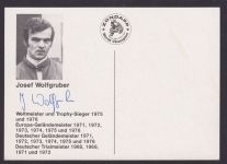 Autograph Autogramm Sport Motorrad Reklame Zündapp Josef Wolfgruber Weltmeister