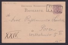 Bastei Vorläufer Privatganzsache Sachsen sehr frühe Karte nach Posen 3.8.1884