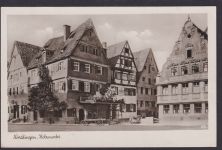 Nördlingen Bayern Ansichtskarte Deutsches Reich Holzmarkt Fachwerk München