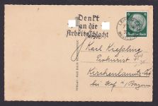Leipzig Deutsches Reich selt. SST Denk a.d. Arbeitsschlacht auf Künstler