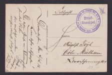 Ansichtskarte Feldpost Diedenhofen Frankreich Stempel Rekruten Depot Parkstrasse