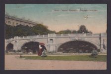 Ansichtskarte Metz Frankreich Montigny Neuer Brunnen Brücke Park