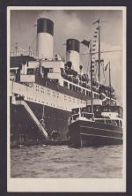 Hamburg Ansichtskarte Deutsches Reich Hafen Eibooten Lübeck S'chiffe Marine