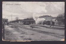 Ansichtskarte Bazancourt Frankreich Bahnhof Dampflock Feldpost 242. Regiment